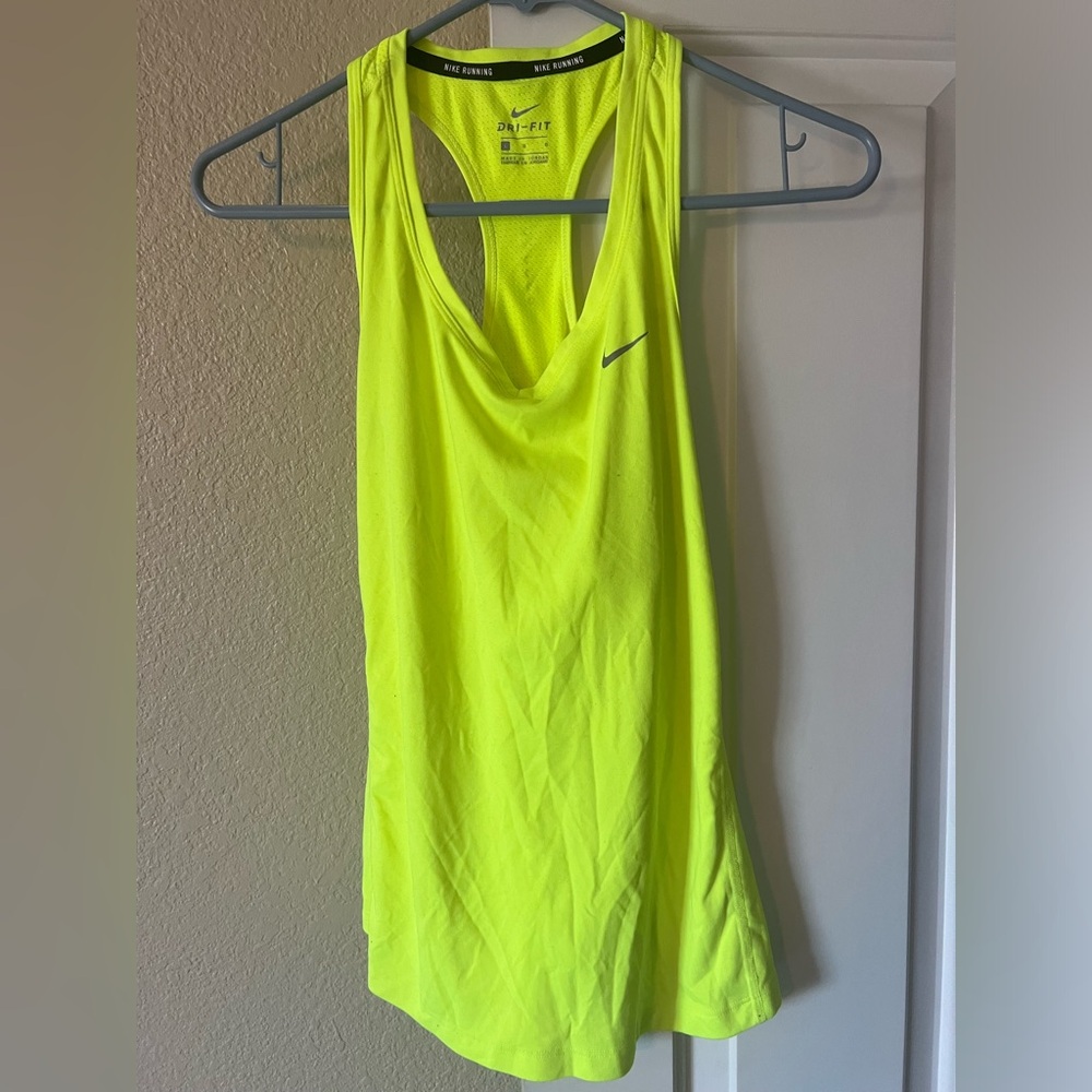 Nike Yellow Relaxed Sleeveless Tank Top